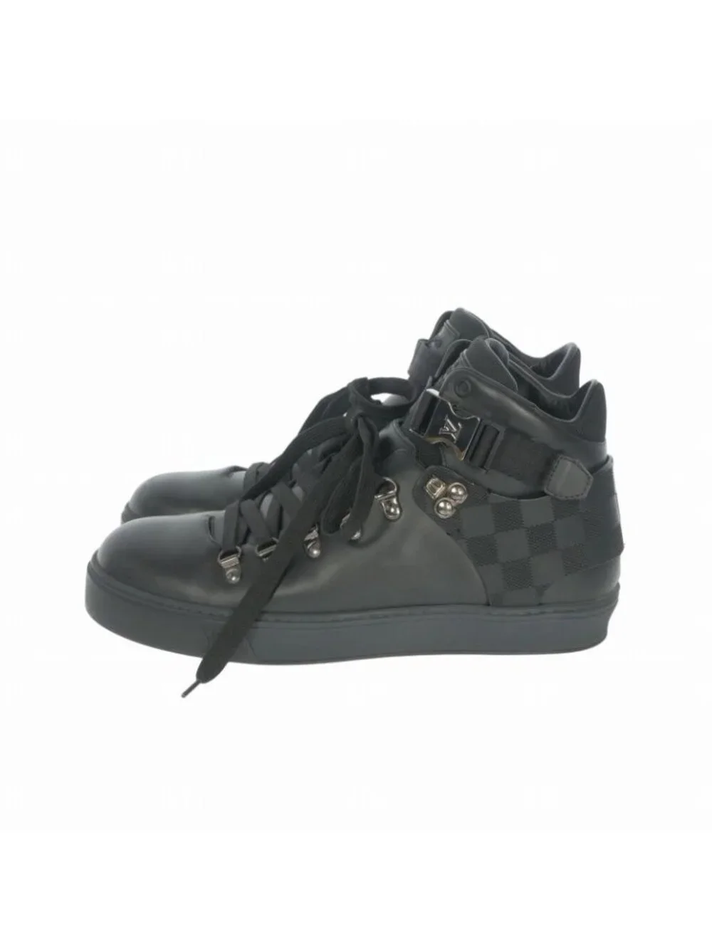 Louis Vuitton Highland Line Damier High Cut Sneakers 6.5 Black